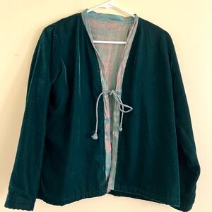 Handmade Emerald Green Velvet Jacket